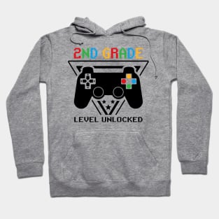 2nd Grade Level Unlocked First Day of School Video Gamer Hoodie